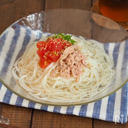 【冷やしぶっかけトマツナ塩素麺】この夏きっとハマる♪