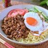 和風ジャージャー麺~チリチリ目玉焼きのせ~