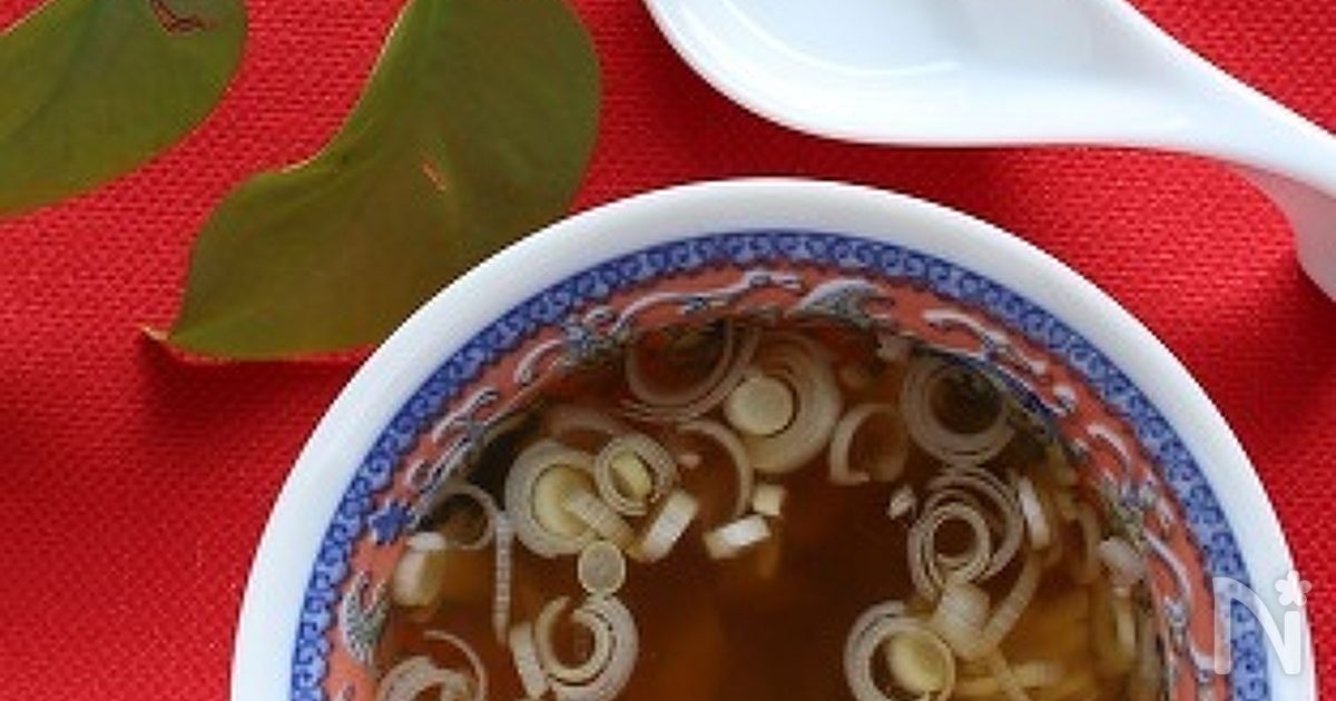 白ネギとザーサイのさっぱり中華スープ
