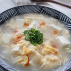 豆腐とツナの鶏がらスープ