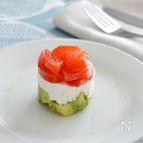 重ねるだけ！トマトとアボカドのタルタル。マヨネーズなし。