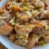 758の作ってみた!投稿(鶏肉の甘酢ねぎ炒め(調味料2つだけ！ぽん酢で簡単！))
