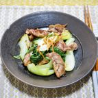ちょこっと一品「豚ロース肉とチンゲン菜の生姜風味炒め」