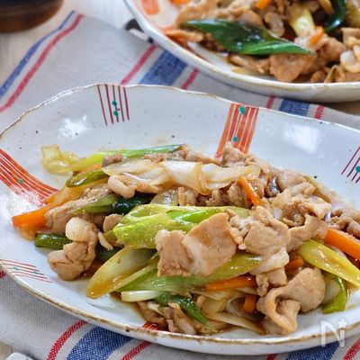 あっという間に作れる絶品おかず♡『豚こま肉のねぎポン炒め』