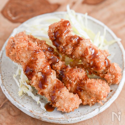 マヨネーズでやわらか！むね肉のスティックフライ