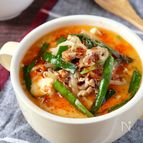 ハマる旨辛♪もやしと豆腐の濃厚担々スープ