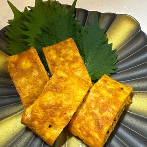 楽ラク手抜キッチン🐶🐾の作ってみた!投稿(【卵焼きバリエ】ちょっぴり大人味♡風味豊かな七味生姜卵焼き)