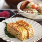 ブロッコリーそぼろの彩り玉子焼き♡