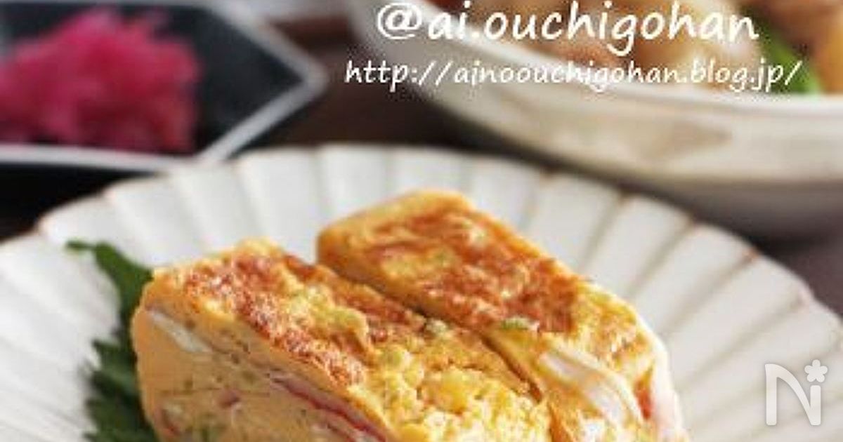 ブロッコリーそぼろの彩り玉子焼き♡