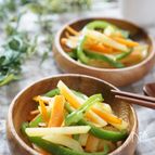 お弁当に便利☆３色野菜のバター醤油炒め