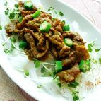 カレー風味の牛肉とひらひら大根のサラダ風