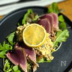 カツオステーキ 高菜タルタルソース