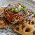 ひじき入りレンコン鶏つくね、わさび風味