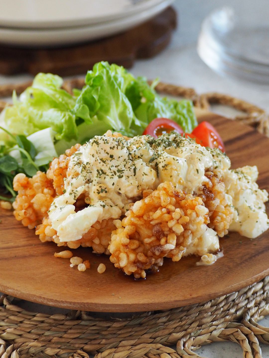 鶏むね肉のチキン南蛮】サクッサクの天かす衣で見栄えも ⌾の
