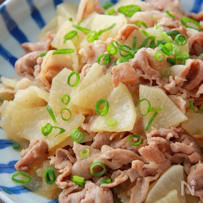 大根大量消費*豚肉と大根の柚子胡椒炒め