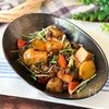 簡単おかず！新じゃがいもと厚揚げのひき肉炒め煮の工程4