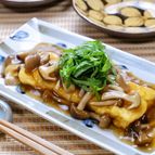 とろ〜り美味しい♡『だし巻き卵のきのこあんかけ』