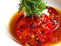トマトの美味しさ再確認【冷やし焼きトマトの香味ポン酢がけ】