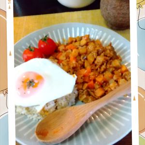 チョロリスの作ってみた!投稿(【根菜のカフェ風キーマカレー】冬に作りたい♪旬の根菜で♡)