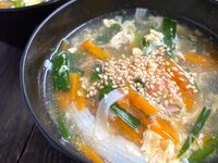 ふわっとろっ♪ニラ玉スープ