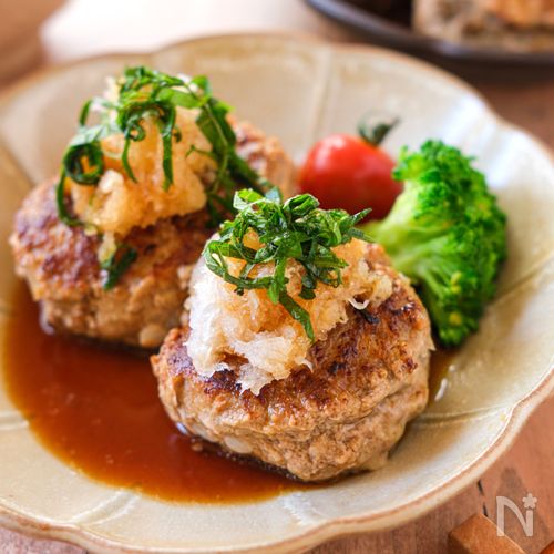【和風おろしハンバーグ】自家製ポン酢だれで♪さっぱり美味しい