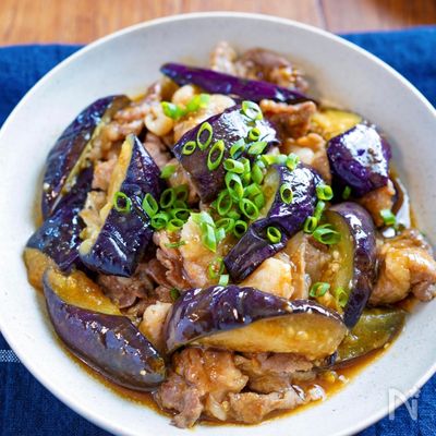 【 とろとろ茄子と豚肉の中華だれ炒め 】生姜にんにく香る♬︎