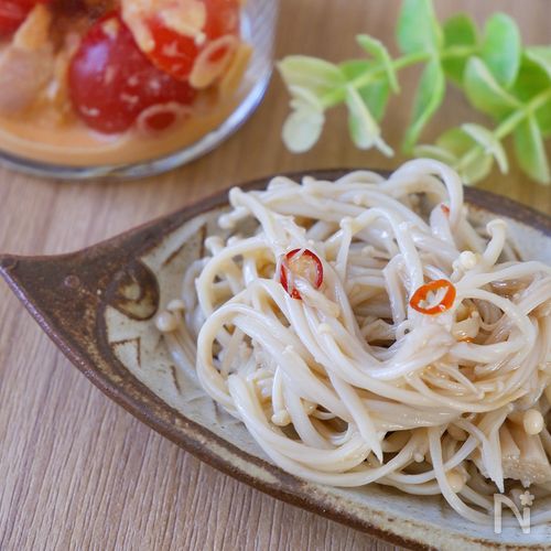 3分で完成🙌〈えのきペペロンチーノ〉やみつき簡単副菜！