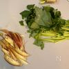 山芋と三つ葉とみょうがの中華ツナドレッシング和えの工程1