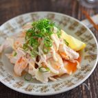 くせになる美味しさ♪レンチンむね肉のチリマヨがけ