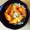 チョロリスの作ってみた!投稿(柿とキャベツとツナのサラダ)