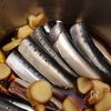 骨まで食べられるイワシの生姜煮の工程2