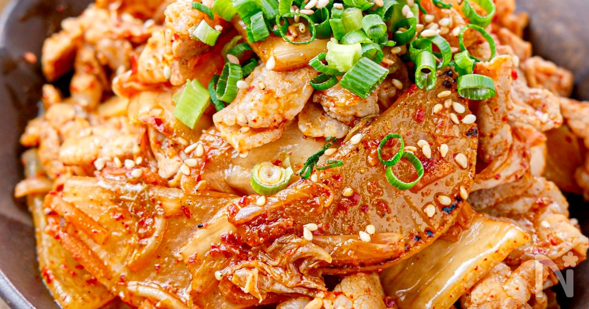 【大根豚キムチ炒め】大根がおいしい！ご飯が進むおかず♬