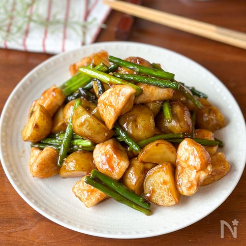 ご飯が止まらない「ささみと新じゃがのオイスター炒め」