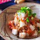 ネバネバ発酵食材集合＊納豆と長芋とキムチのネバトロ和え