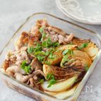 簡単すぎるのに絶品♩【豚こまと新玉ねぎの焼き浸し】