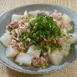 楽ラク手抜キッチン🐶🐾の作ってみた!投稿(とろうま♡【豚肉と大根のねぎ塩煮込み】)