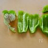 【ピーマンとちくわの塩きんぴら】種が飛び散りにくい切り方で！の工程2
