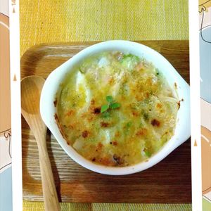 チョロリスの作ってみた!投稿(【えびと白菜の和風豆乳グラタン】ホワイトソース不要で簡単♪)