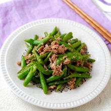 【インゲンとツナのクミン炒め】植物油・砂糖不使用