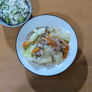 かおちゃんの作ってみた!投稿(【豚こま肉と野菜のスタミナ炒め】パパッと簡単！ご飯に合う！)
