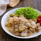 新玉ねぎと鶏肉のスタミナ旨レモンマヨ炒め