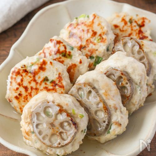 はさまない！片面れんこんの【ねぎ味噌つくね】