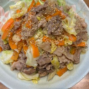 くだもの大好き🧡の作ってみた!投稿(【天才的！豚こま肉とキャベツのワンパン春雨いため】時短♡節約)