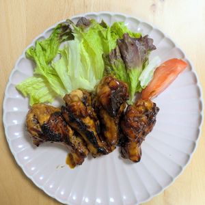 ゆいの作ってみた!投稿(フライパンで♪照りツヤ♡『手羽元のローストチキン』)
