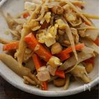 豆をプラスでぐんとおいしく☆豆そぼろのきんぴらごぼう