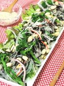 ごまマヨドレッシングde大豆とひじきのサラダ
