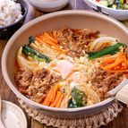 【ビビンバ風韓国焼肉鍋】フライパンで簡単！やみつき焼肉鍋