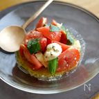 ぱぱっと副菜「トマトとバジルの塩麹マリネ」