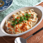 うどんで作る簡単和風グラタン