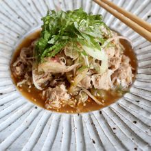 レンジだけで!なすと豚肉のピリ辛和え